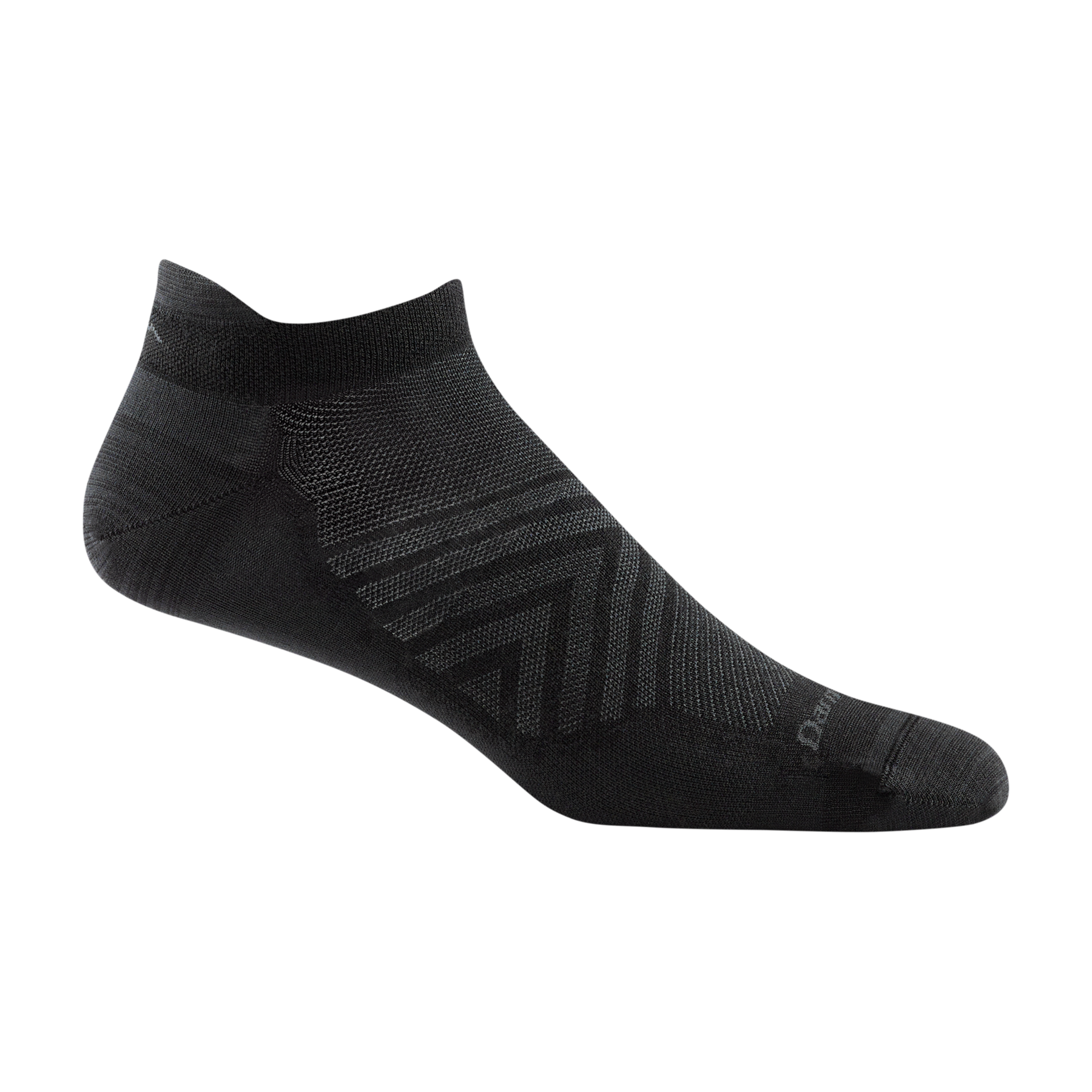 Darn Tough Run No Show Tab No Cushion Ultra-Lightweight Running Sock - Men's - Black - Two Rivers Treads