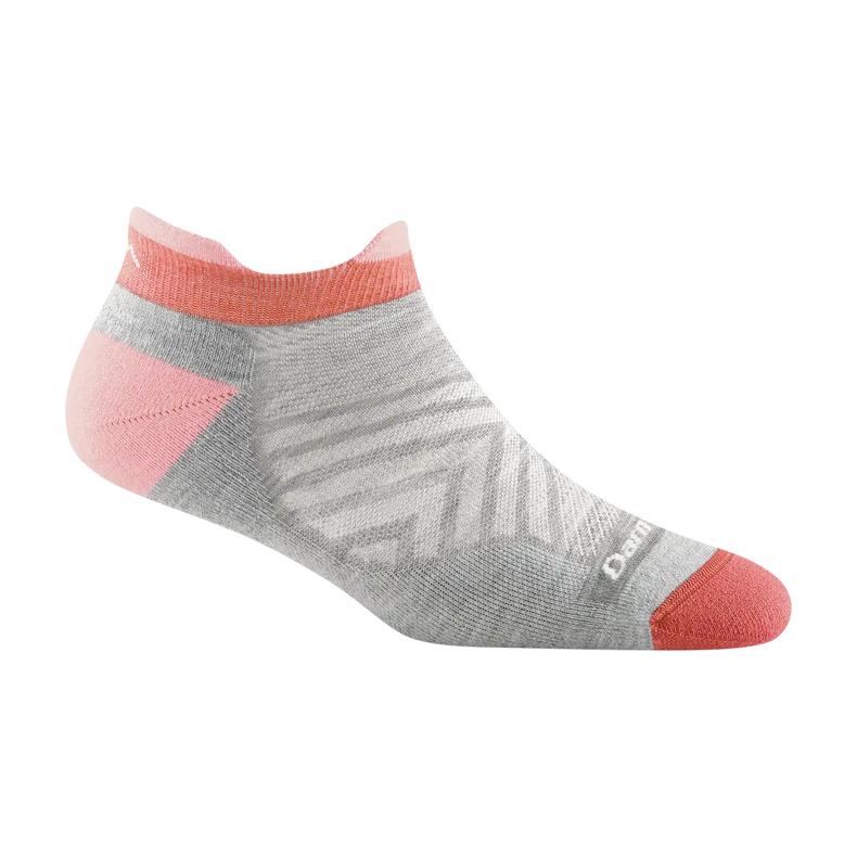 Women's Darn Tough Vermont Run No Show Tab Ultra-Lightweight Cushion Running Sock in Ash color, designed for comfort and performance.