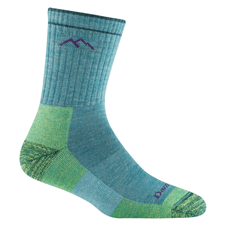 Darn Tough - Women's Micro Crew Midweight Hiking Sock - Aqua Heather - Two Rivers Treads