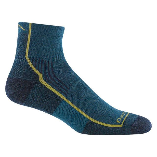 Darn Tough - Men's Hiker Midweight with Cushion Hiking 1/4 Sock - Dark Teal - Two Rivers Treads