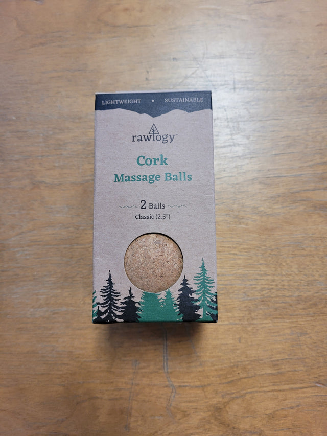 Rawlogy Cork Massage Ball Set Classic 2.5" with Travel Bag - Two Rivers Treads