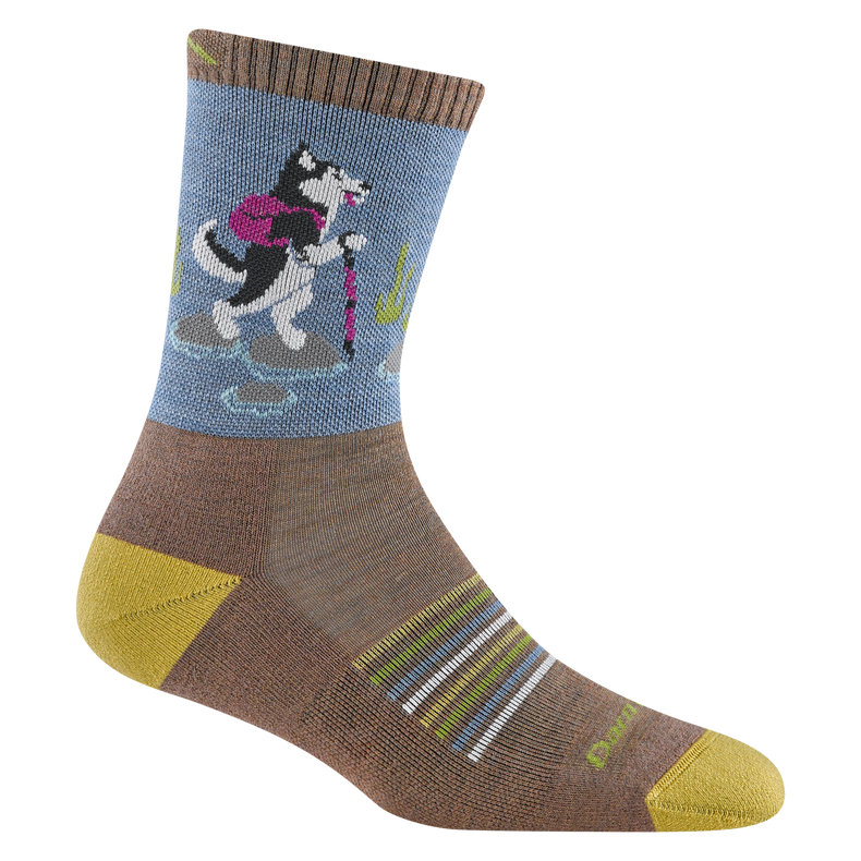 Darn Tough Women's Critter Club Micro Crew Lightweight Hiking Sock - Bark - Two Rivers Treads