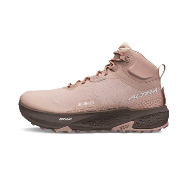 Women’s Altra Timp 6 Mid GTX hiking shoes with waterproof Gore-Tex upper and supportive mid-height design.