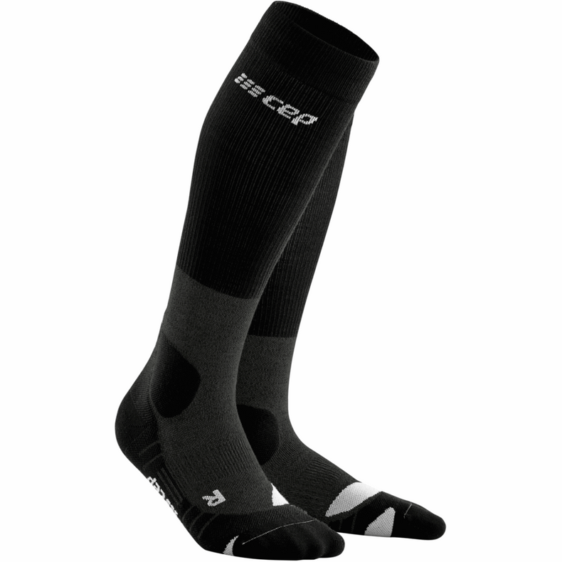CEP Hiking Merino Tall Compression Socks - Women - Stone/Gray - Two Rivers Treads