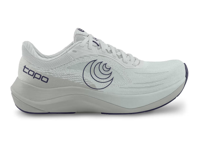 Topo Athletic Ultrafly 6 men's running shoes in grey and navy with breathable mesh uppers and cushioned soles.