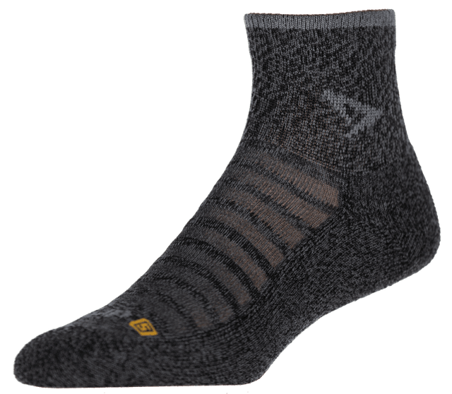 DRYMAX TECH INC DryMax Run Lite Mesh 1/4 crew socks in graphite heather with breathable mesh fabric for running comfort.