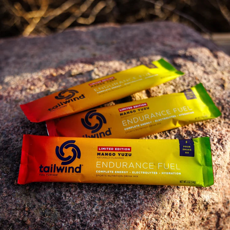 Single serving of Endurance Fuel food from Tailwind Nutrition, shown in a small, convenient packet for on-the-go nutrition.