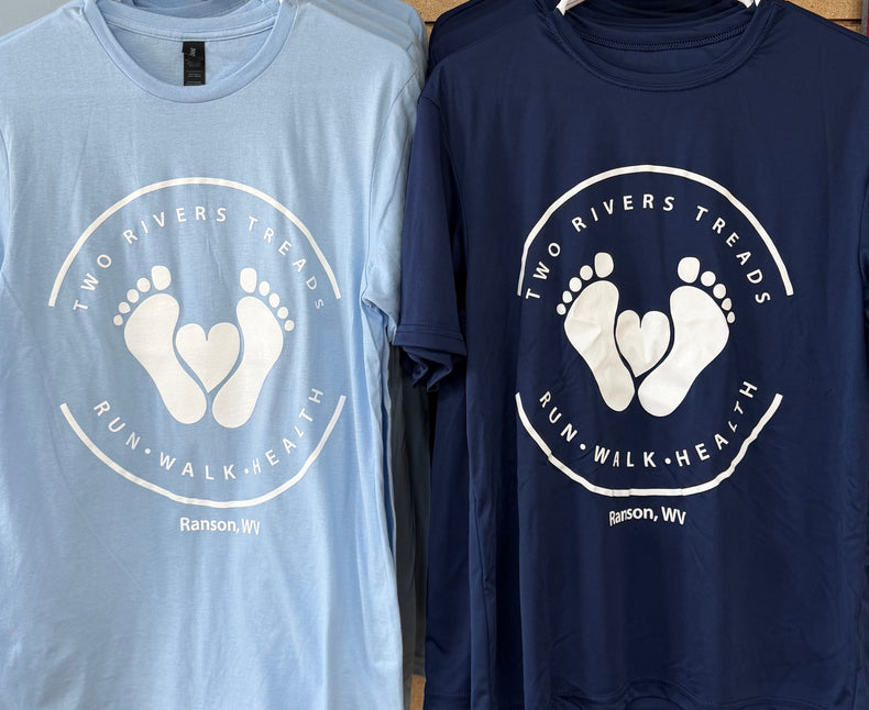 Two Rivers Treads logo T-shirt, casual clothing with front graphic, made by Two Rivers Treads, featuring a comfortable fit and bold design.