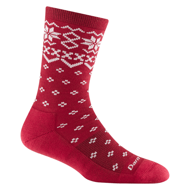 Darn Tough Shetland Crew Lightweight Lifestyle Sock - Women's - Cranberry - Two Rivers Treads