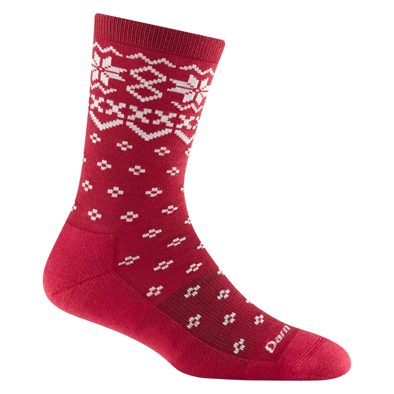 Darn Tough Shetland Crew Lightweight Lifestyle Sock - Women's - Cranberry - Two Rivers Treads