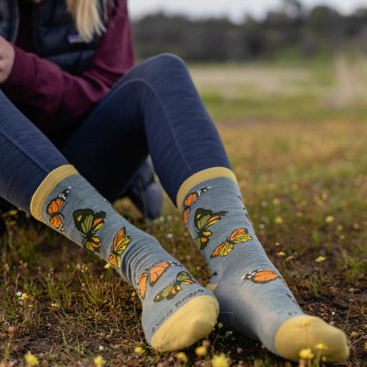 Calcetines deportivos ligeros Darn Tough Crew para mujer, color espuma de mar