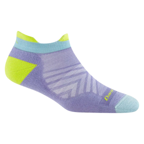 Women's lavender Darn Tough Vermont Run No Show Tab ultra-lightweight running sock with cushioning, designed for comfort and performance.