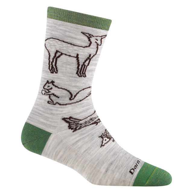 Darn Tough Woodland Creatures Crew Lightweight - Women's - ASH - Two Rivers Treads