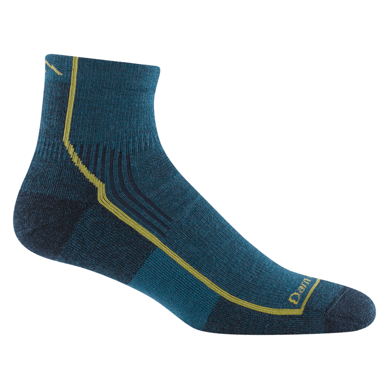Darn Tough - Men's Hiker Midweight with Cushion Hiking 1/4 Sock - Dark Teal - Two Rivers Treads
