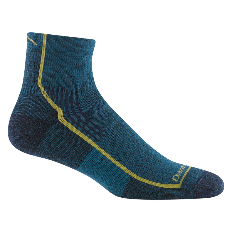 Darn Tough - Men's Hiker Midweight with Cushion Hiking 1/4 Sock - Dark Teal - Two Rivers Treads
