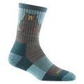 Darn Tough Women's Bear Town Micro Crew Lightweight Hiking Sock - Aqua - Two Rivers Treads