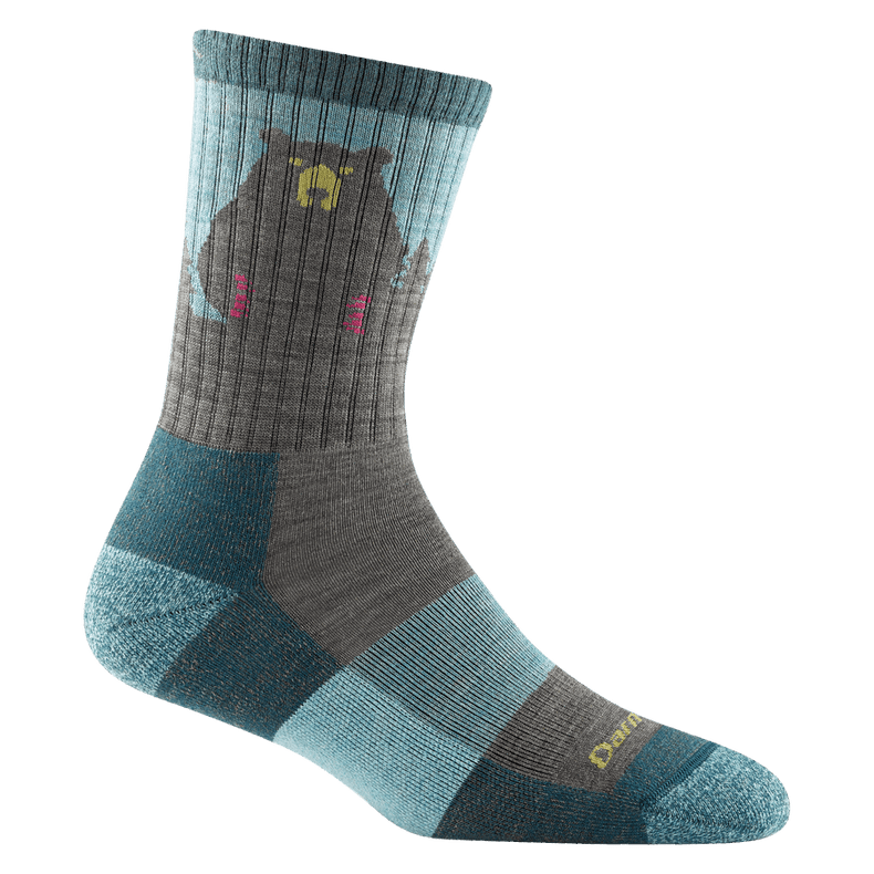 Darn Tough Women's Bear Town Micro Crew Lightweight Hiking Sock - Aqua - Two Rivers Treads