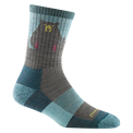 Darn Tough Women's Bear Town Micro Crew Lightweight Hiking Sock - Aqua - Two Rivers Treads