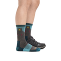 Darn Tough Women's Bear Town Micro Crew Lightweight Hiking Sock - Aqua - Two Rivers Treads