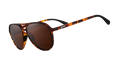 Goodr Amelia Earhart Ghosted Me sunglasses shown from the side, featuring transparent frames and stylish design.