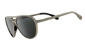 GOODR Clubhouse Closeout sunglasses with clear side panels, sporty design, and black frames, shown from a side view.