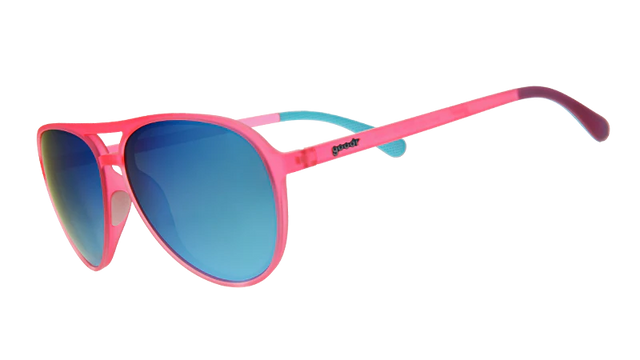 GOODR Carl Is My Co-Pilot sunglasses with transparent side panels, sporty design, and vibrant frame for active wear.