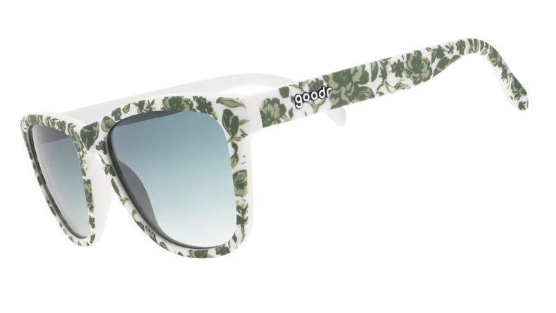 Goodr Fancy a Finger Sandwich limited-edition sunglasses with colorful frame and side transparent design.