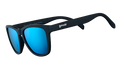 GOODR Mick and Keith's Midnight Ramble sunglasses with black frames and tinted lenses, side view showing distinctive design.
