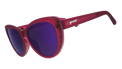 GOODR Midnight Merlot Glow sunglasses with transparent side accents, featuring a sleek black frame and stylish design.