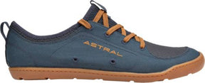 Navy and brown men's shoes by Astral Footwear, featuring a stylish design and comfortable fit.