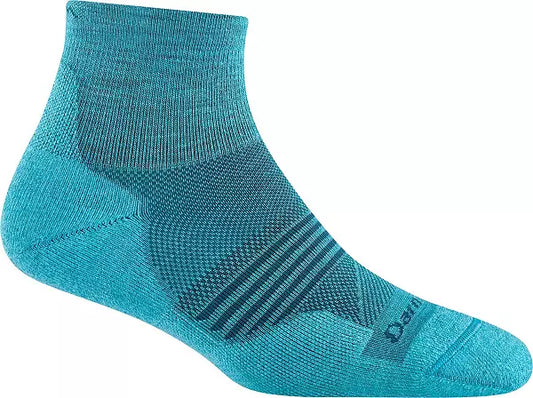 Darn Tough -  Quarter Lightweight Running Sock - Cyan - Two Rivers Treads