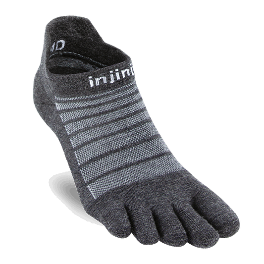 Injinji Run Lightweight No-Show Wool - Slate