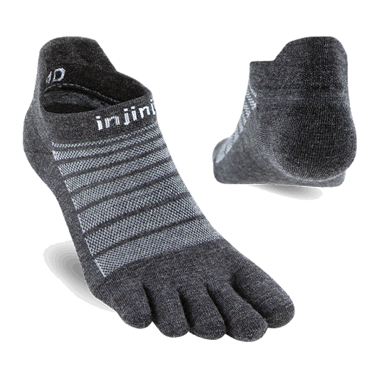 Injinji Run Lightweight No-Show Wool - Slate