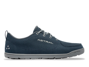 Astral Footwear Loyak All Weather storm blue outdoor shoes with rugged soles and waterproof design, suitable for various weather conditions.
