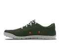 Men's Loyak shoes by Astral Footwear in fern green, shown from inside shadow view with detailed stitching and sole texture.