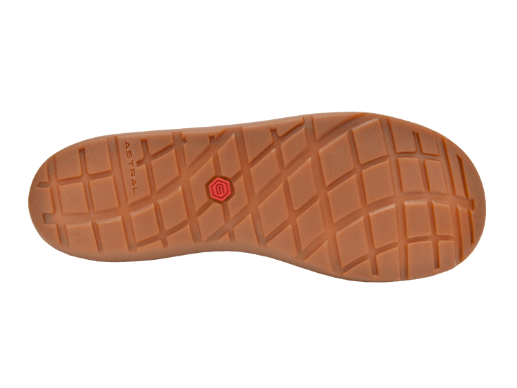 Astral Footwear Loyak AC men's shoes with gray storm outsole, showcasing the durable sole and stylish design.
