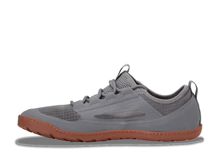 Astral Footwear Loyak AC men's storm gray shoes shown from inside view, featuring cushioned insole and sporty design.