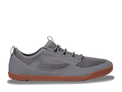 Storm gray men's Loyak AC shoes by Astral Footwear, shown from outside view with detailed stitching and sturdy sole.