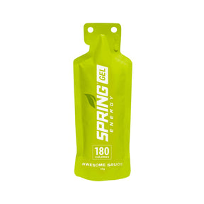 Spring Energy Energy Gel in a sleek packet, designed for quick energy boost during sports or outdoor activities.
