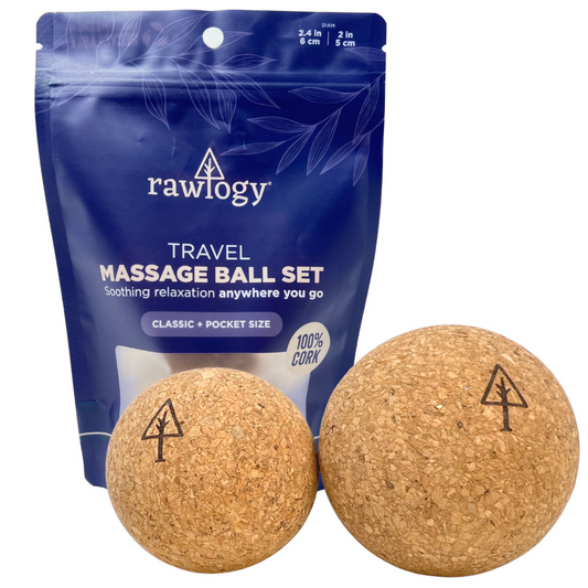 Rawlogy Cork Massage Balls Set (2 balls) - Combo (1.9" + 2.5")