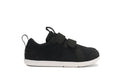 Black Xero Shoes Dillon Kids knit shoes shown from the right side, featuring a sleek design and comfortable fit for children.