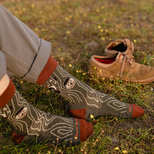 Darn Tough - Calcetines de estilo de vida para hombre Forest Crew Lightweight