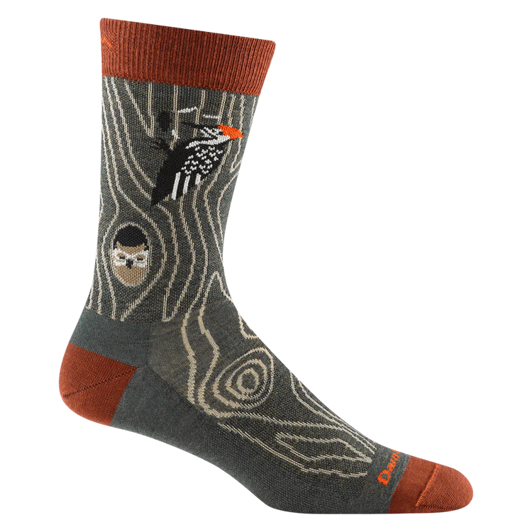 Darn Tough - Calcetines de estilo de vida para hombre Forest Crew Lightweight