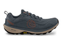Men's Topo Athletic Terraventure 5 trail running shoe in grey and clay with breathable mesh and rugged outsole.