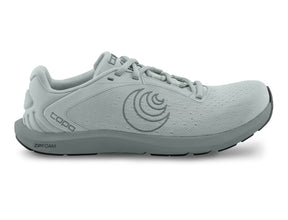Men's Topo Athletic ST-6 shoes in grey, featuring a sleek design with breathable mesh and cushioned soles for comfort.