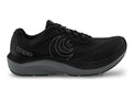 Men's Magnifly 6 running shoes by Topo Athletic in black and charcoal with breathable mesh upper and cushioned sole.