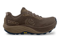 Topo Athletic Pursuit 3 men's trail running shoes in brown and tan with mesh upper and rugged outsole.