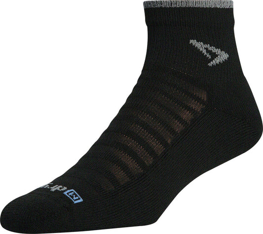 Drymax Run Thin 1/4 Crew -  Black - Two Rivers Treads