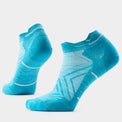 Smartwool Women's Zero Cushion Run Low Ankle sock featuring breathable knit fabric and low-profile design for comfort during running.