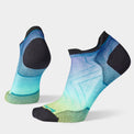Women's Smartwool Zero Cushion Print Run Low Ankle Socks with colorful pattern and comfortable low ankle design.